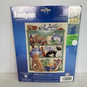 Janlynn Cats In The Kitchen 023-0316 Counted Cross Stitch Kit 2005 Nancy Rossi